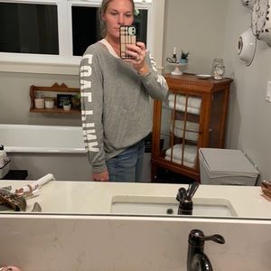 Pink off the shoulder sweatshirt